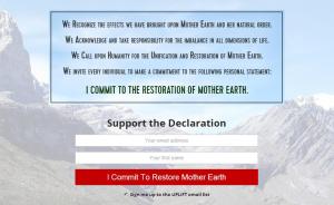 declaration restoring mother earth